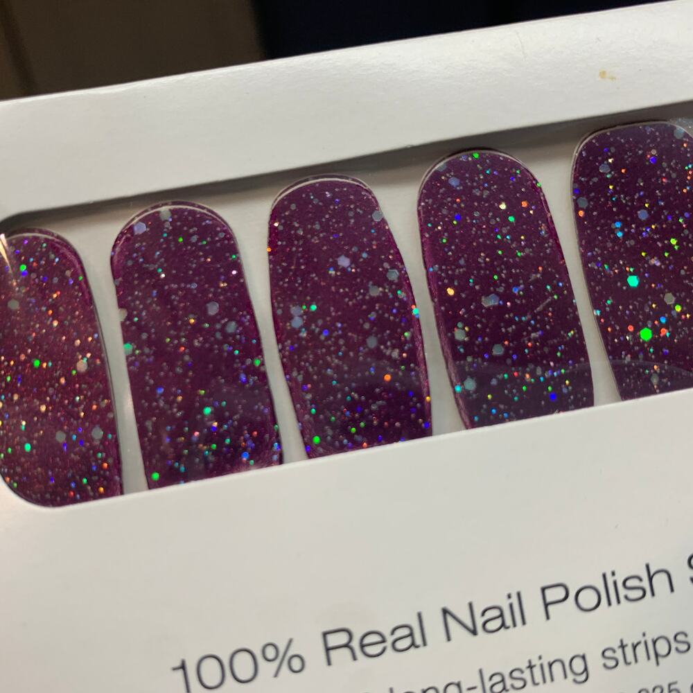 NIP Color Street BORDEAUX GLITZ FMG117 glitter nail polish strips wraps